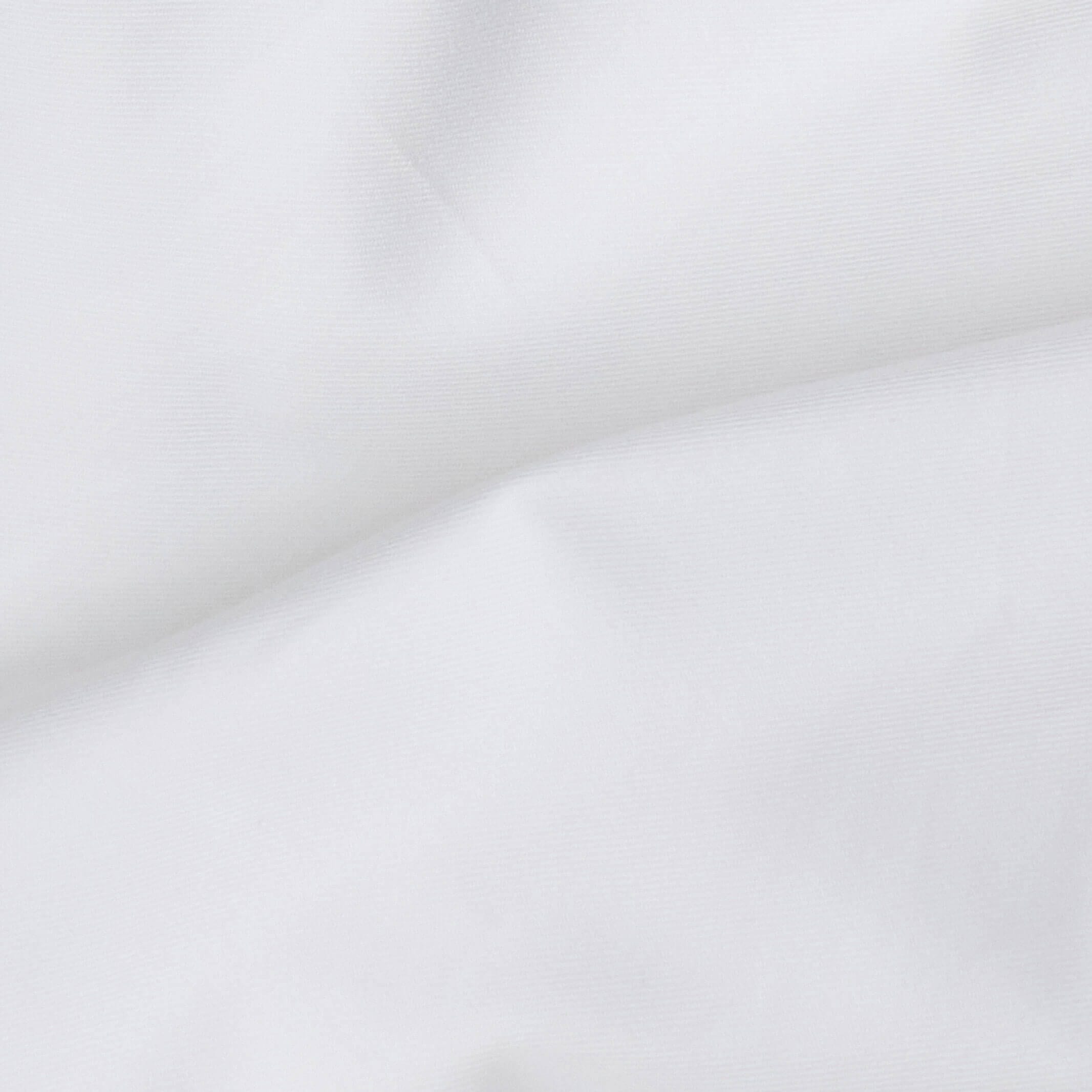 White fine twill fabric close-up - Ledbury King 80s 2-ply European-woven shirting