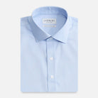 Light blue dress shirt in European-woven fine twill - Ledbury King custom fit shirt