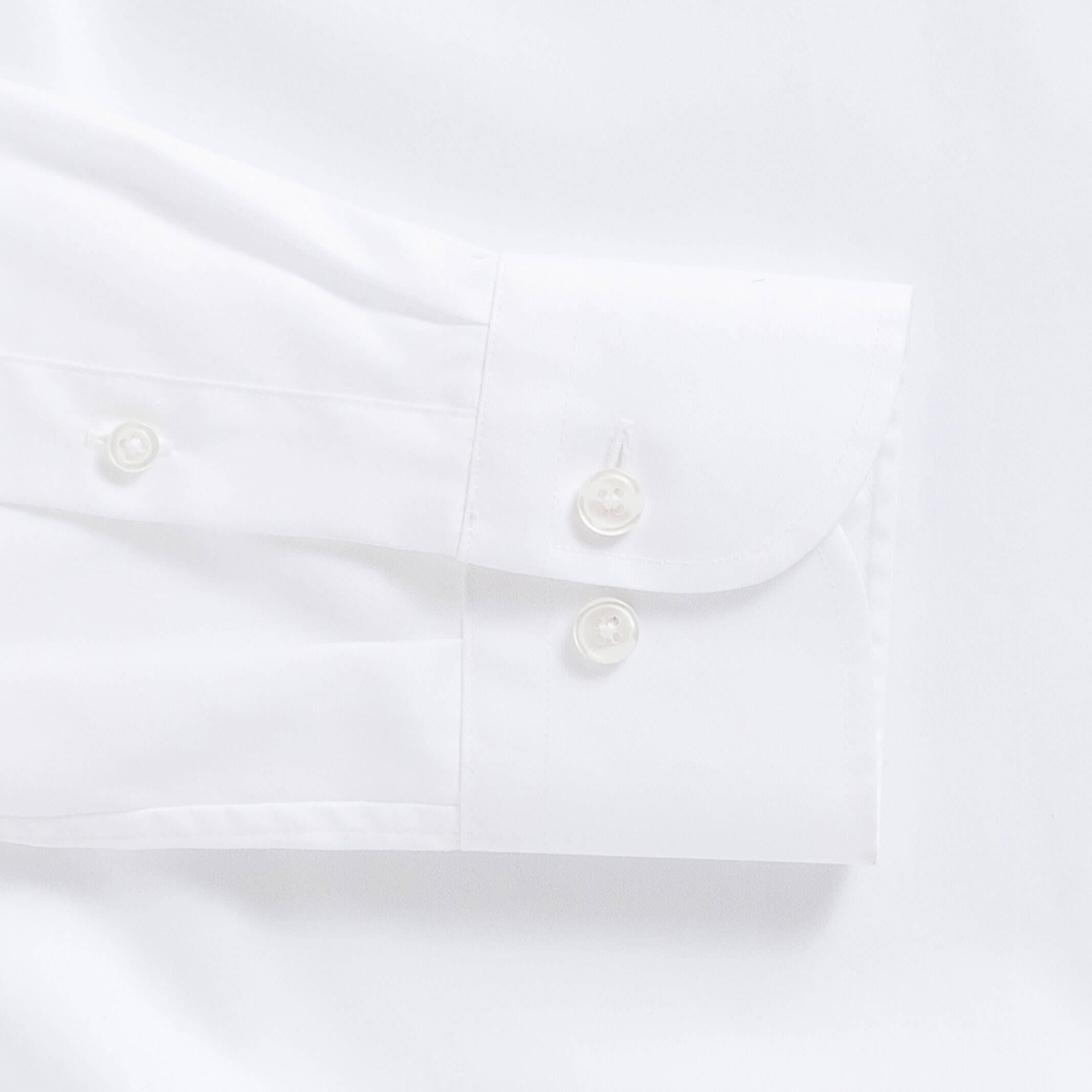 White shirt sleeve and cuff detail - double button barrel cuff custom dress shirt