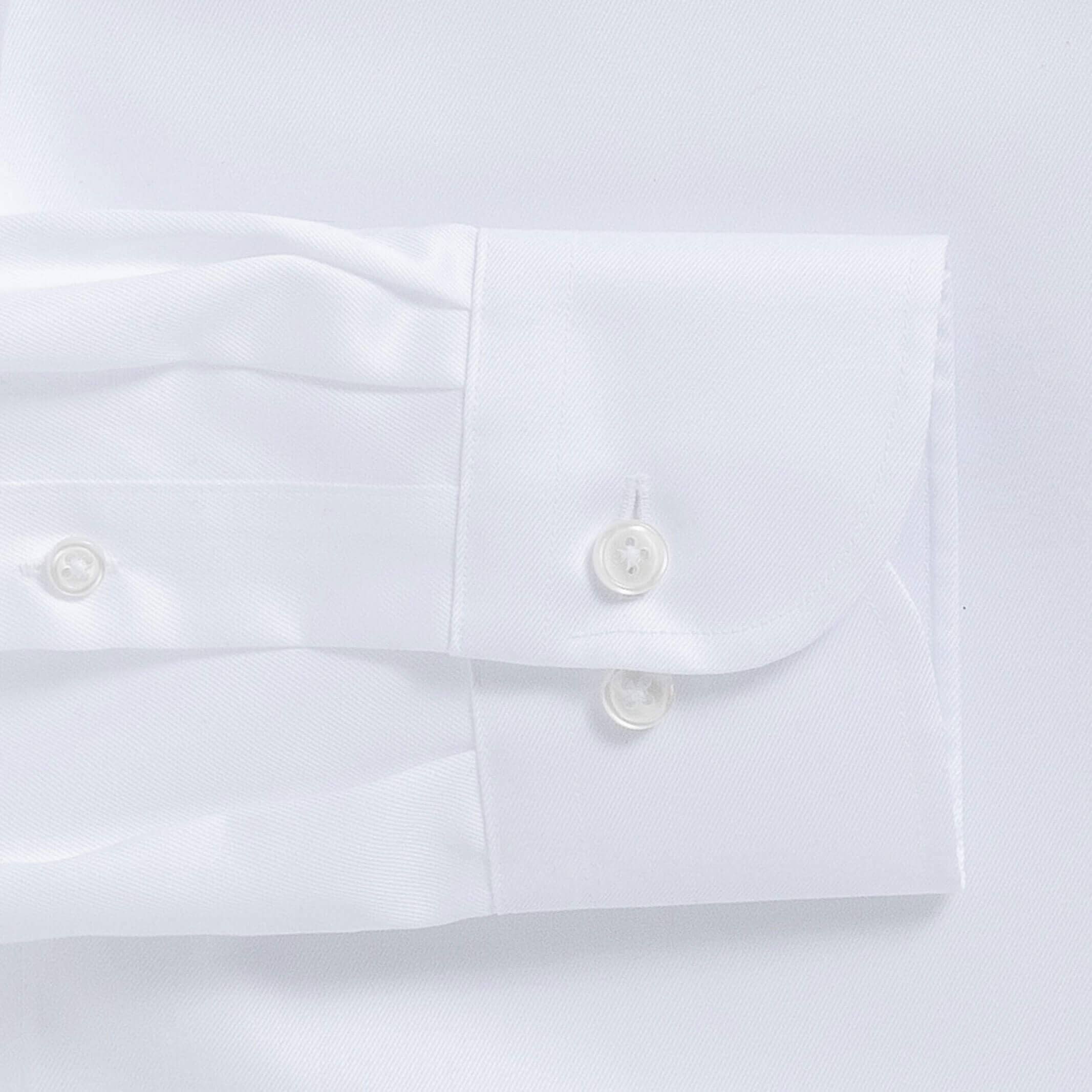 White shirt sleeve and cuff detail - non-iron custom dress shirt