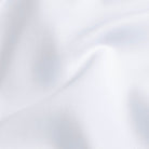 Non-iron fine twill fabric with navy button - wrinkle-resistant white cotton