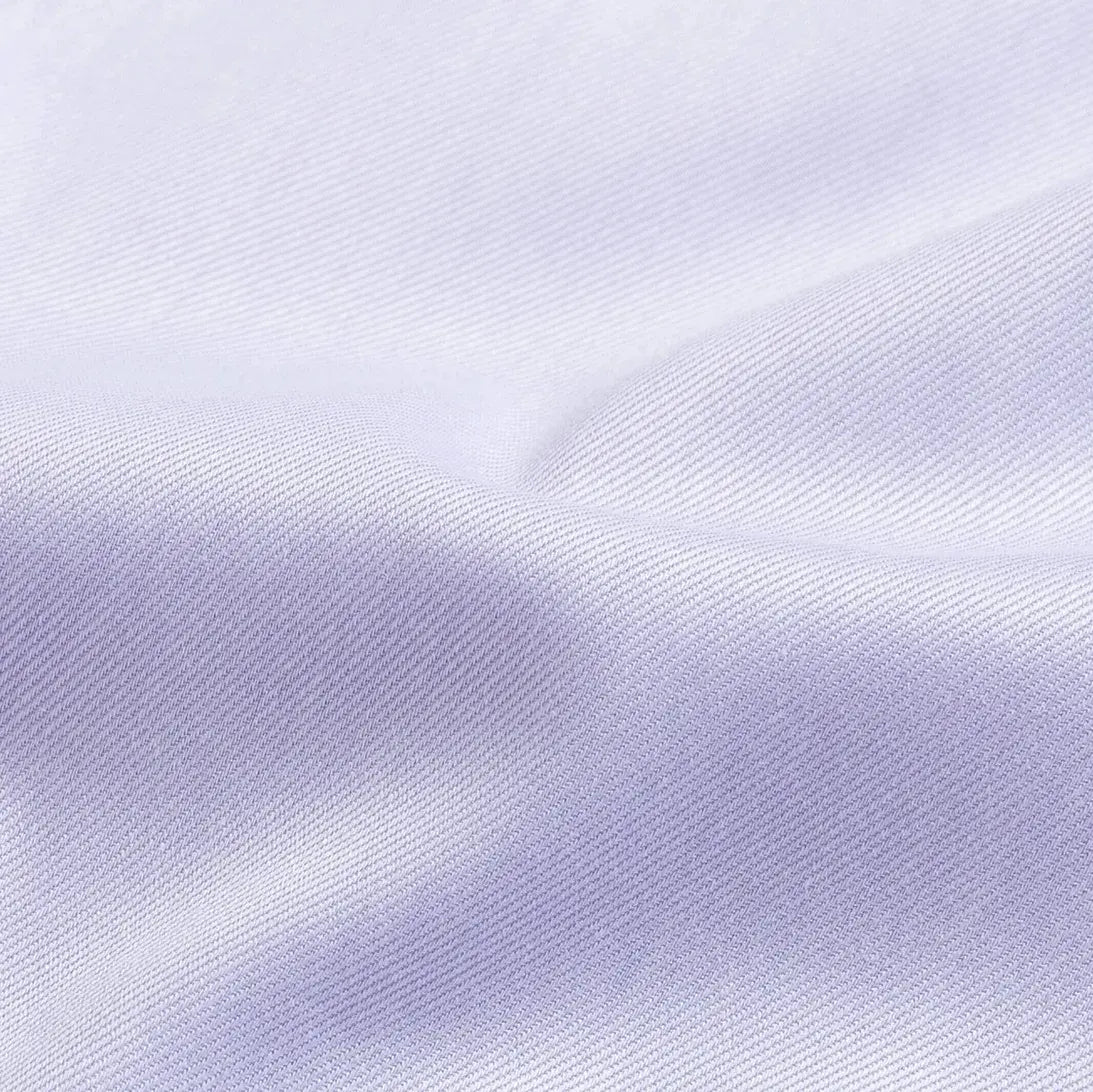 Non-iron fine twill fabric in lavender - wrinkle-resistant cotton texture