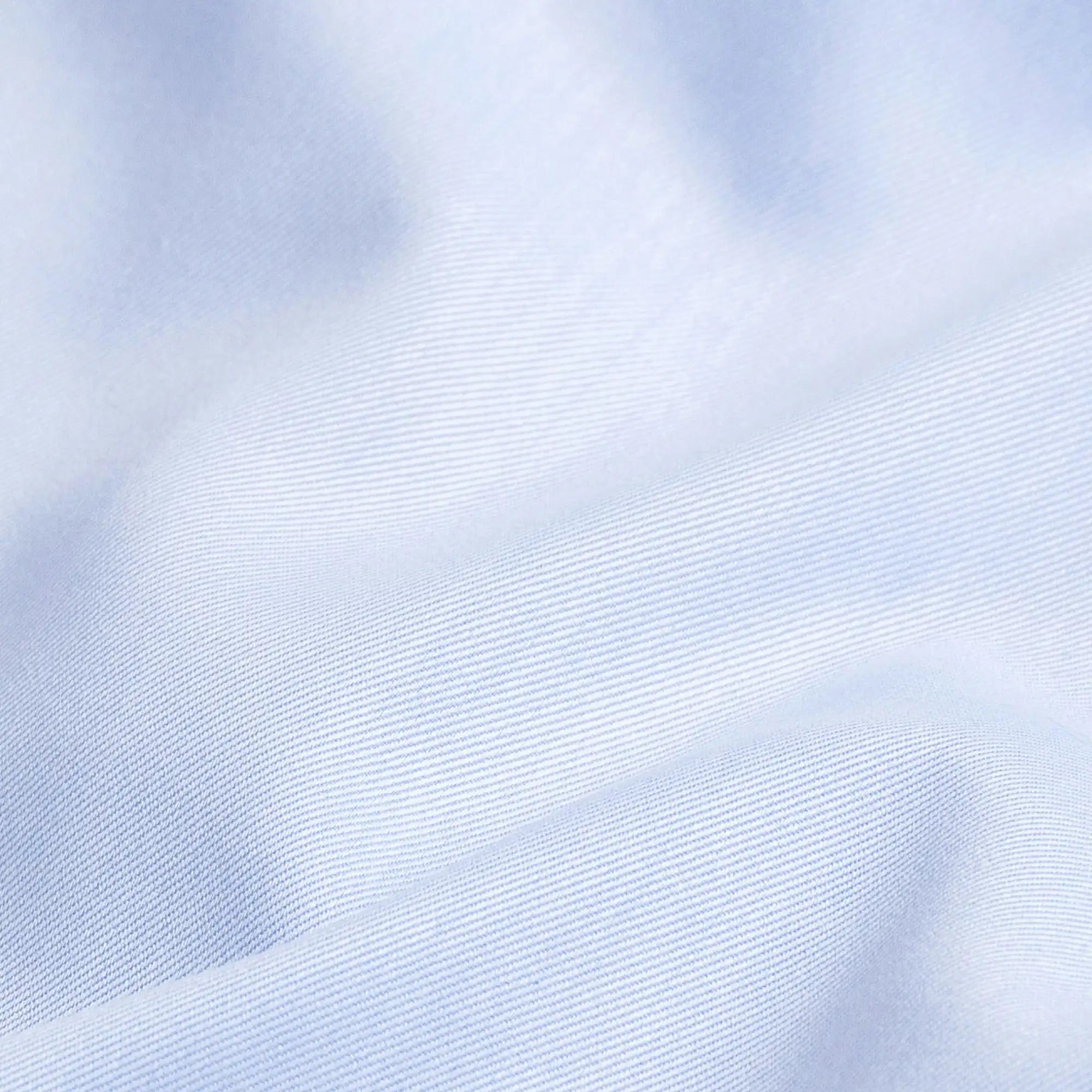 Non-iron fine twill fabric with navy button - light blue wrinkle-resistant cotton