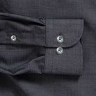 Charcoal shirt sleeve and cuff detail - non-iron custom dress shirt