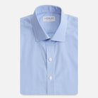 Blue micro gingham non-iron custom dress shirt - Ledbury Wheeler collection