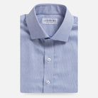 Light blue textured weave custom dress shirt - Ledbury Caven