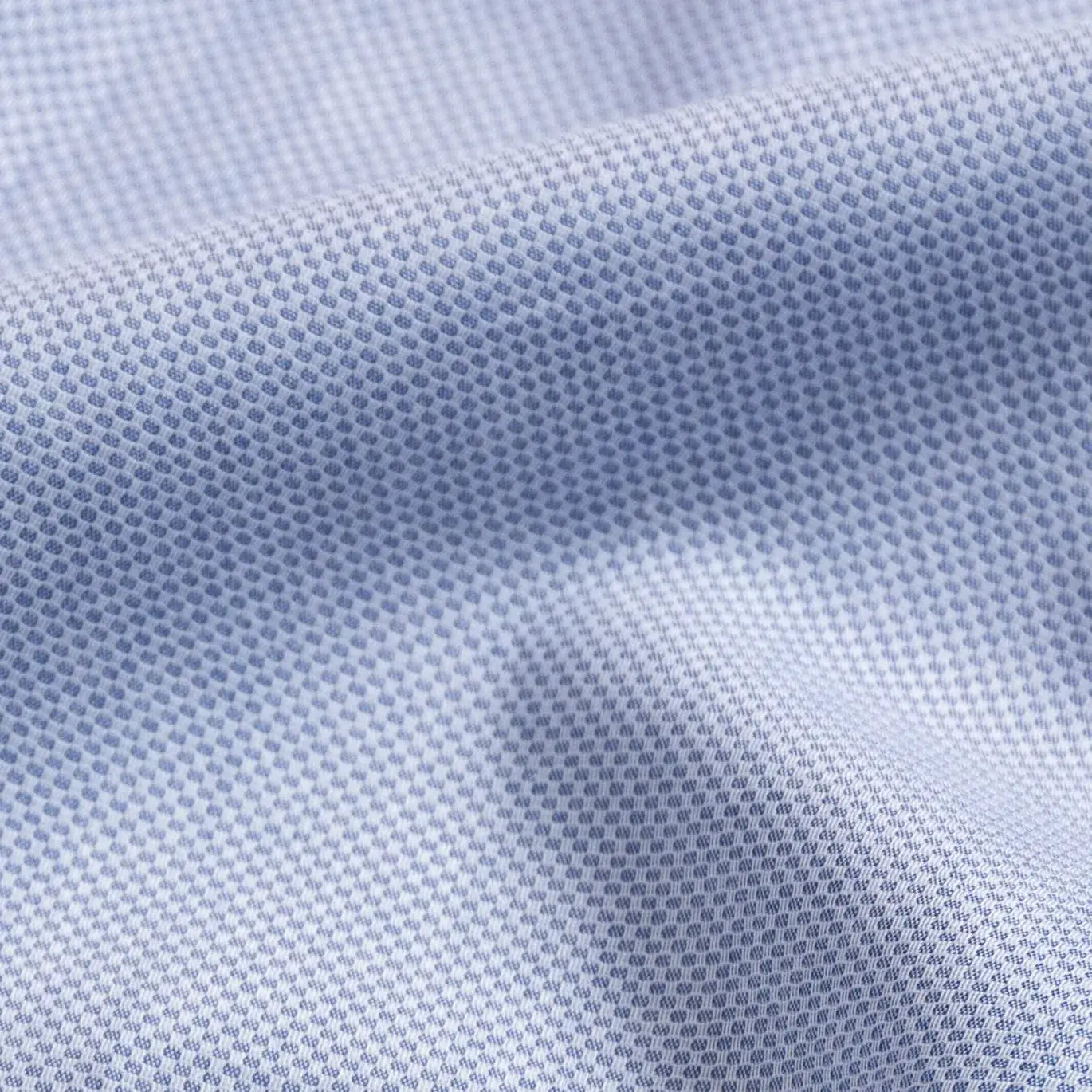 Textured dobby weave fabric close-up - light blue custom shirt