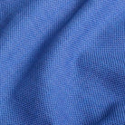 Textured dobby weave fabric close-up - royal blue custom shirt