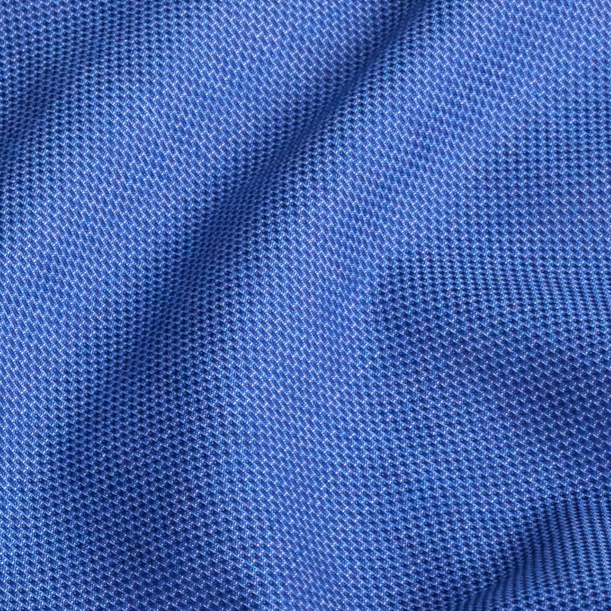 Textured dobby weave fabric close-up - royal blue custom shirt