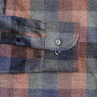 Apricot flannel shirt sleeve and cuff - brushed mid-weight twill detail