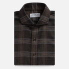 Hickory flannel shirt flat lay - Portuguese flannel custom fit casual shirt