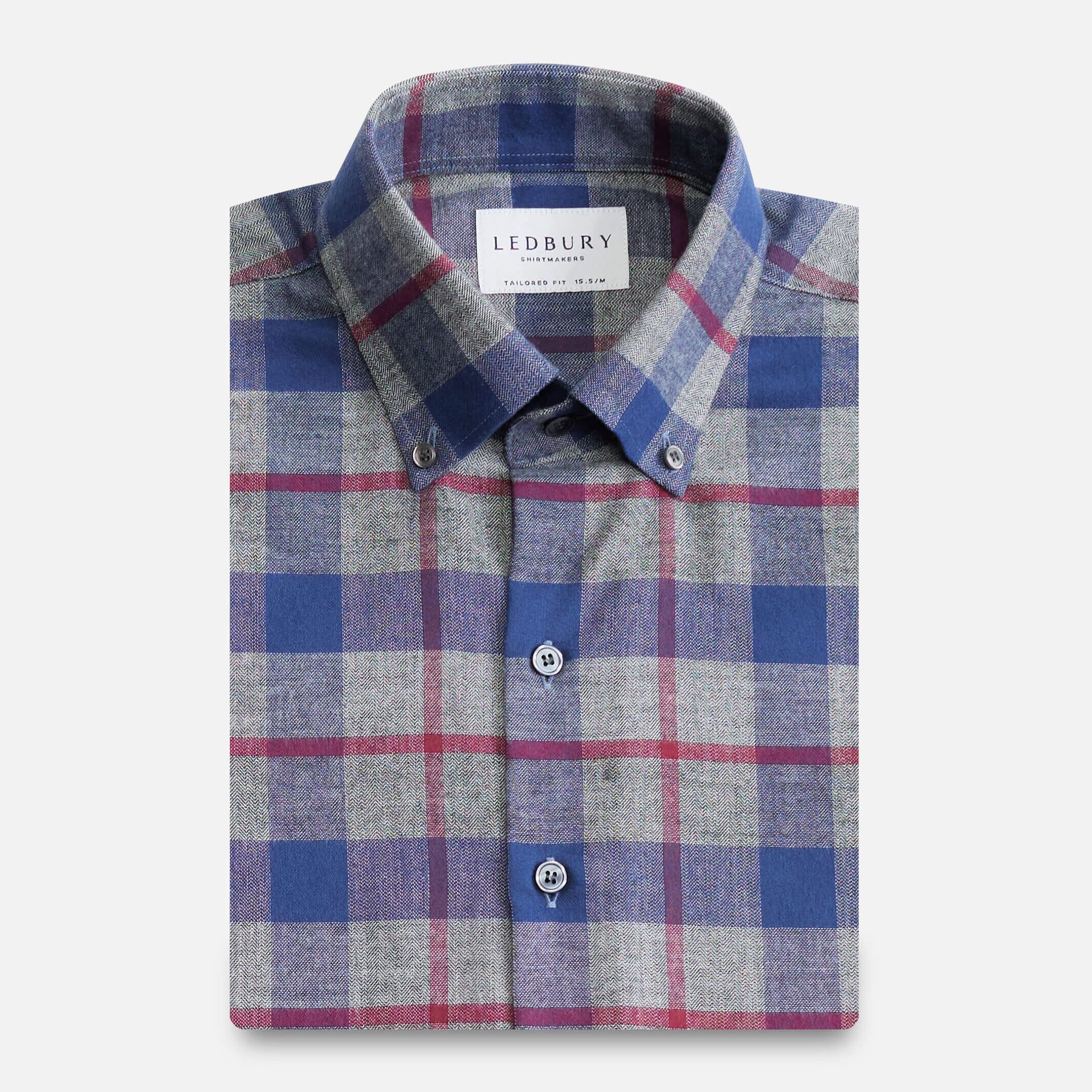 The Grey Lamont Plaid Custom Shirt Custom Casual Shirt- Ledbury