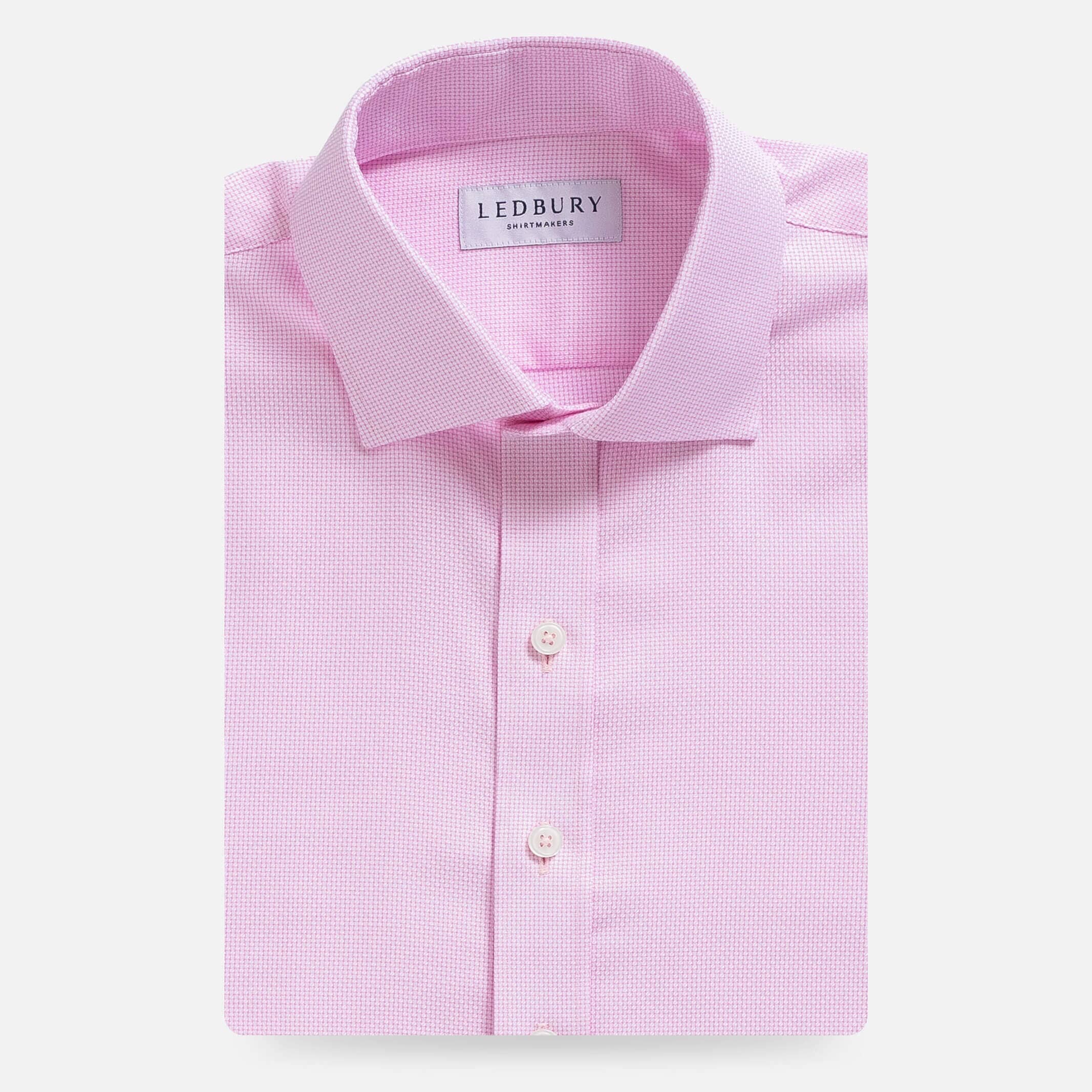 The Pink Alston Non Iron Dobby Custom Shirt Custom Dress Shirt- Ledbury