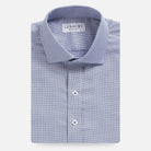 The Blue Alston Non Iron Dobby Custom Shirt Custom Dress Shirt- Ledbury