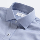 The Blue Alston Non Iron Dobby Custom Shirt Custom Dress Shirt- Ledbury