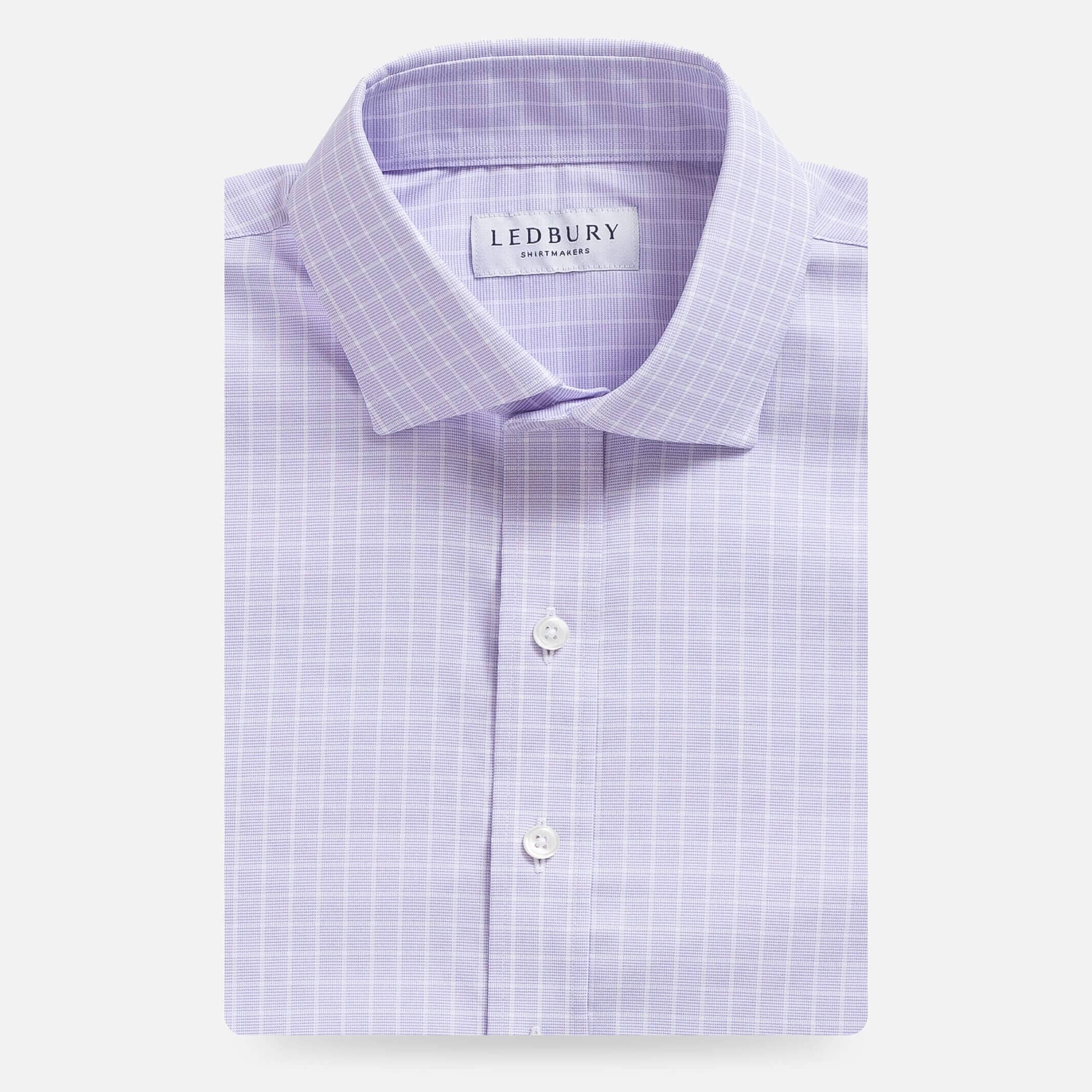 The Lavender Winford Performance Twill Custom Shirt Custom Dress Shirt- Ledbury