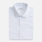 The Blue Kensington Non Iron Dot Custom Shirt Custom Dress Shirt- Ledbury