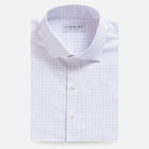 Pink check custom dress shirt with herringbone weave - Ledbury Singer
