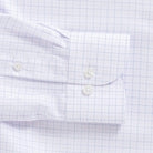 Pink Singer check dress shirt button and cuff detail 