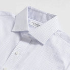 Violet tonal check dress shirt collar detail
