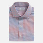 Red multi-toned check custom dress shirt - Ledbury Hughes