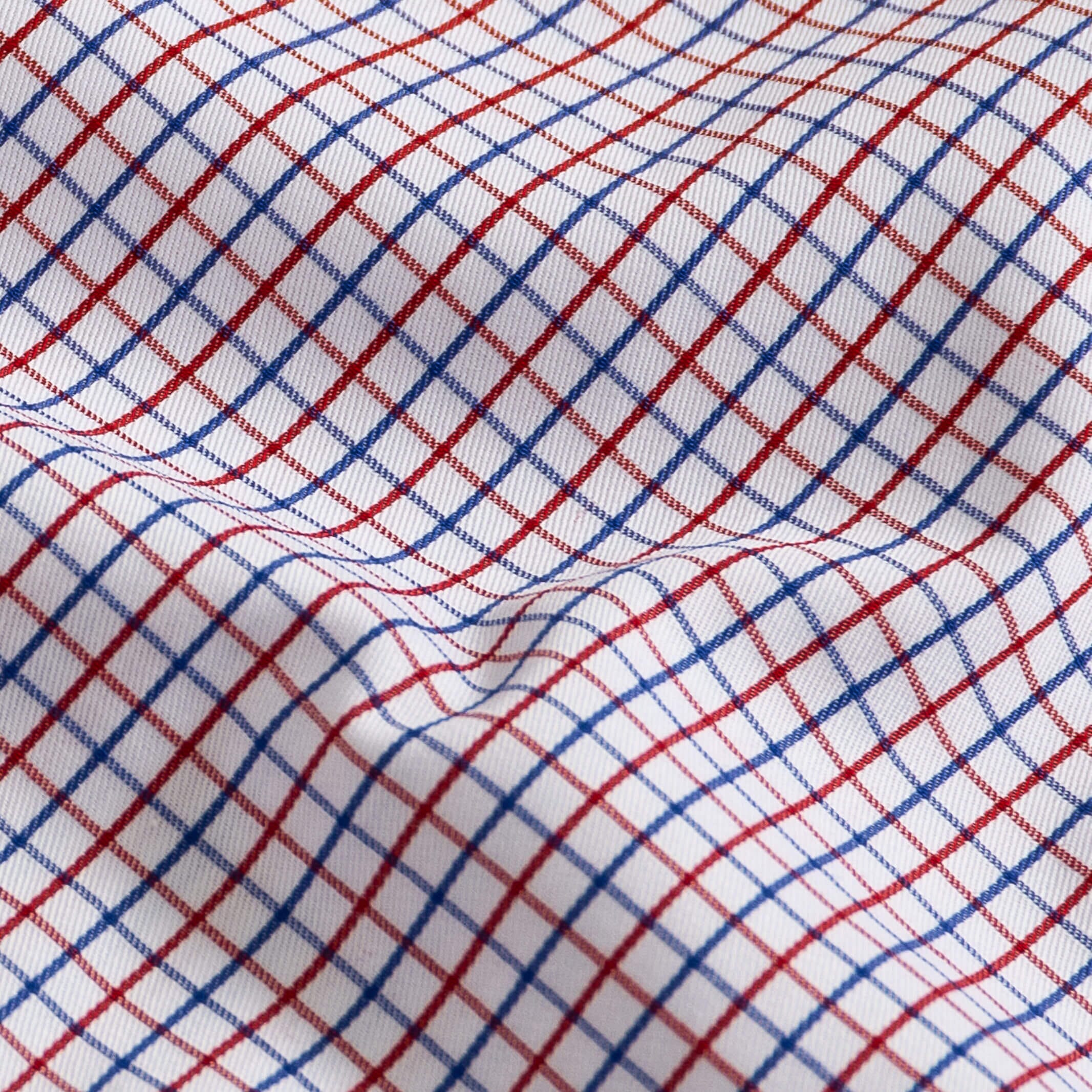 Red Hughes check dress shirt fit and drape