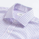 Pink check dress shirt with midweight twill fabric detail