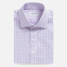 Pink multi-toned check custom dress shirt - Ledbury Hughes