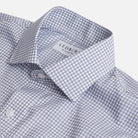 The Navy Blue Owen Check Custom Shirt Custom Dress Shirt- Ledbury