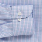 Tattersall check shirt sleeve and cuff - light pink Kent micro-twill
