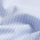 Kent micro-twill fabric close-up - light pink tattersall check texture