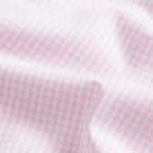 Kent micro-twill fabric close-up - pink gingham check pattern texture