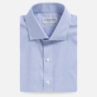 Lilac micro check dress shirt flat lay - Kent micro-twill custom fit