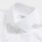 Custom dress shirt collar detail - Journey Flex performance fabric construction