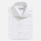 The White Journey Flex Performance with French Placket Custom Shirt Custom Dress Shirt- Ledbury