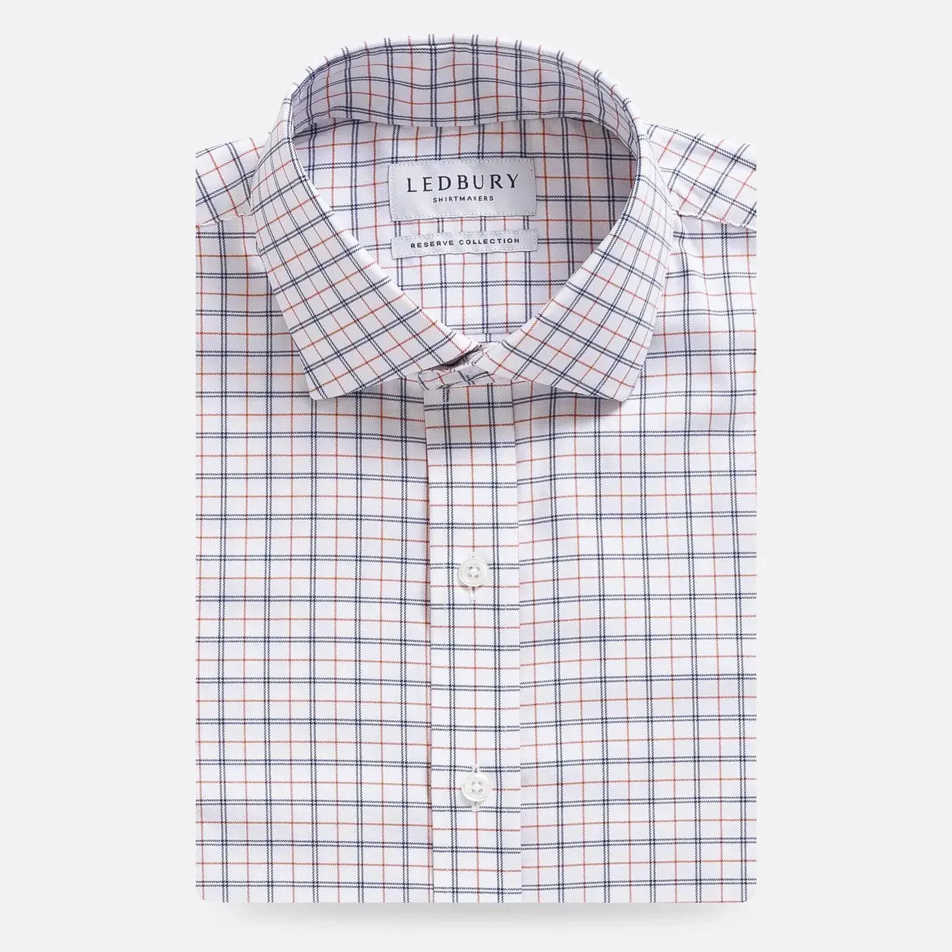 Orange windowpane Journey Flex wrinkle-free dress shirt - custom fit performance fabric for men