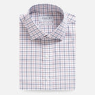 Orange windowpane Journey Flex wrinkle-free dress shirt - custom fit performance fabric for men