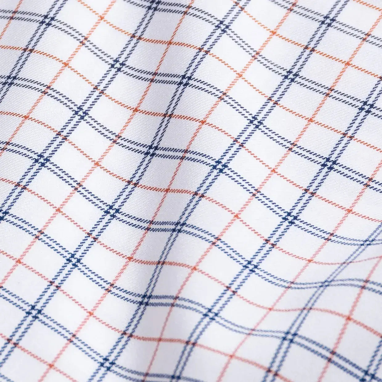 Journey Flex windowpane dress shirt fabric close-up - wrinkle-resistant performance material