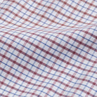 The Red Journey Flex Performance Grid Check Custom Shirt Custom Dress Shirt- Ledbury