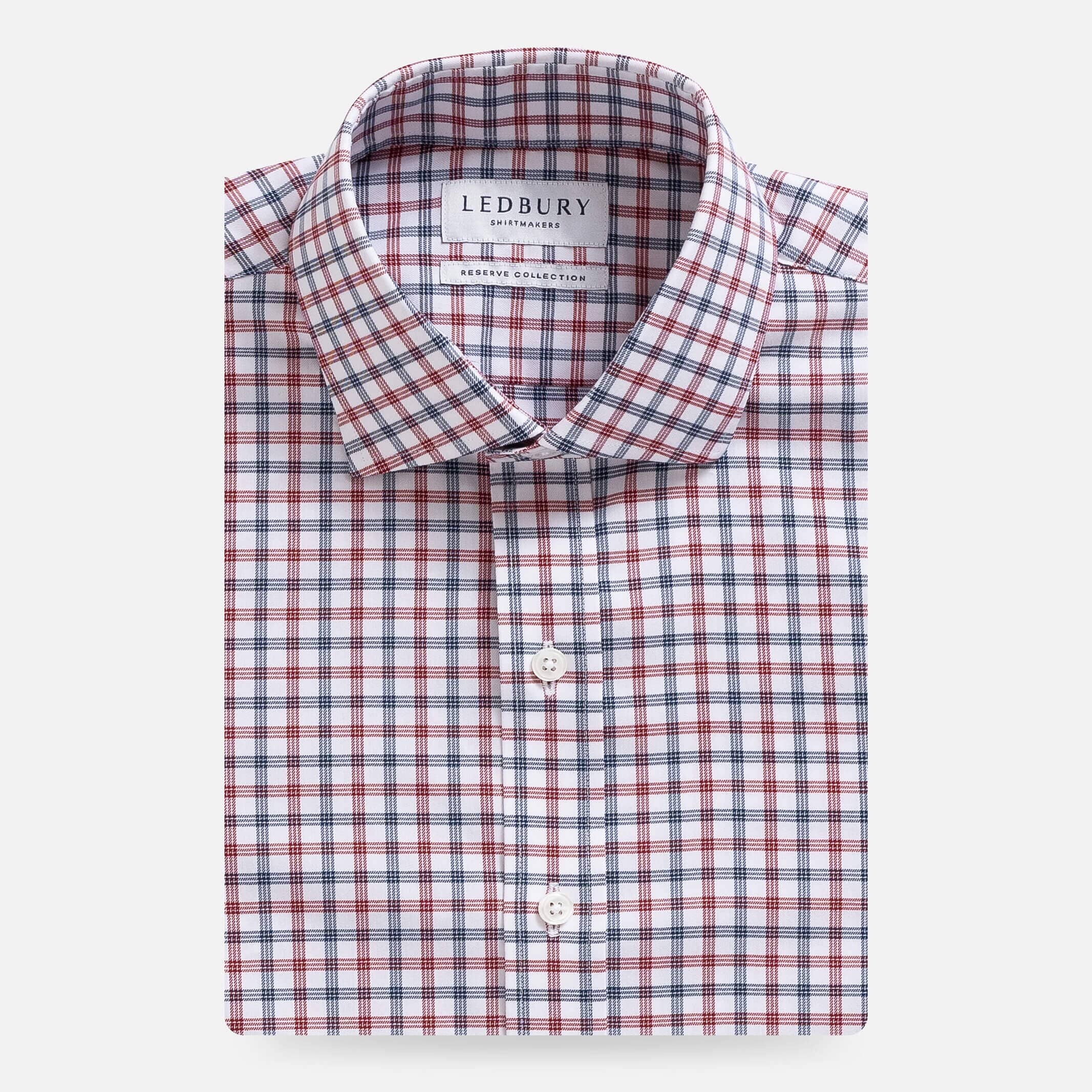 Brick red check Journey Flex wrinkle-free dress shirt - custom fit performance fabric for men