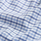 Journey Flex tattersall dress shirt fabric close-up - wrinkle-resistant performance material