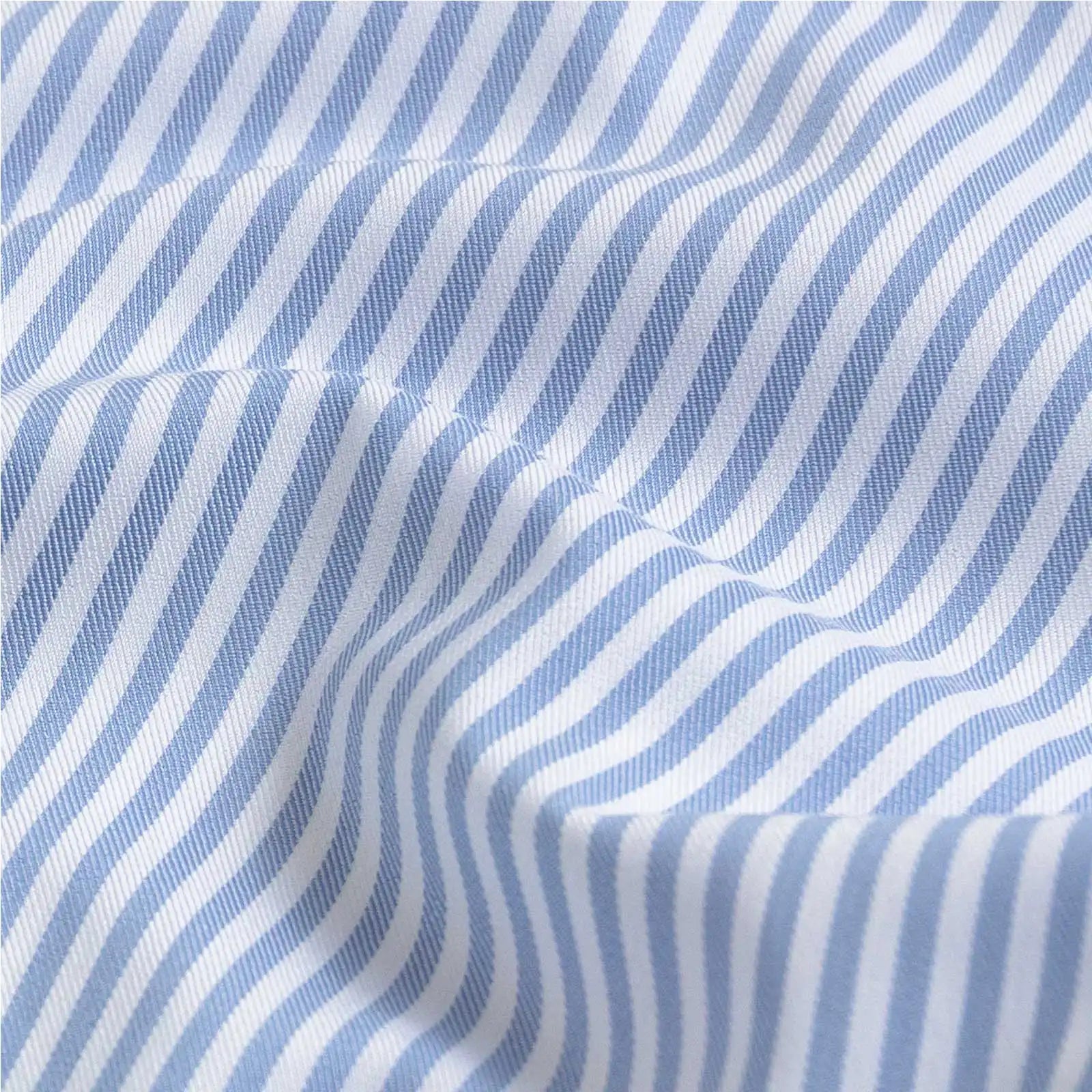 Journey Flex striped dress shirt fabric close-up - wrinkle-resistant performance material