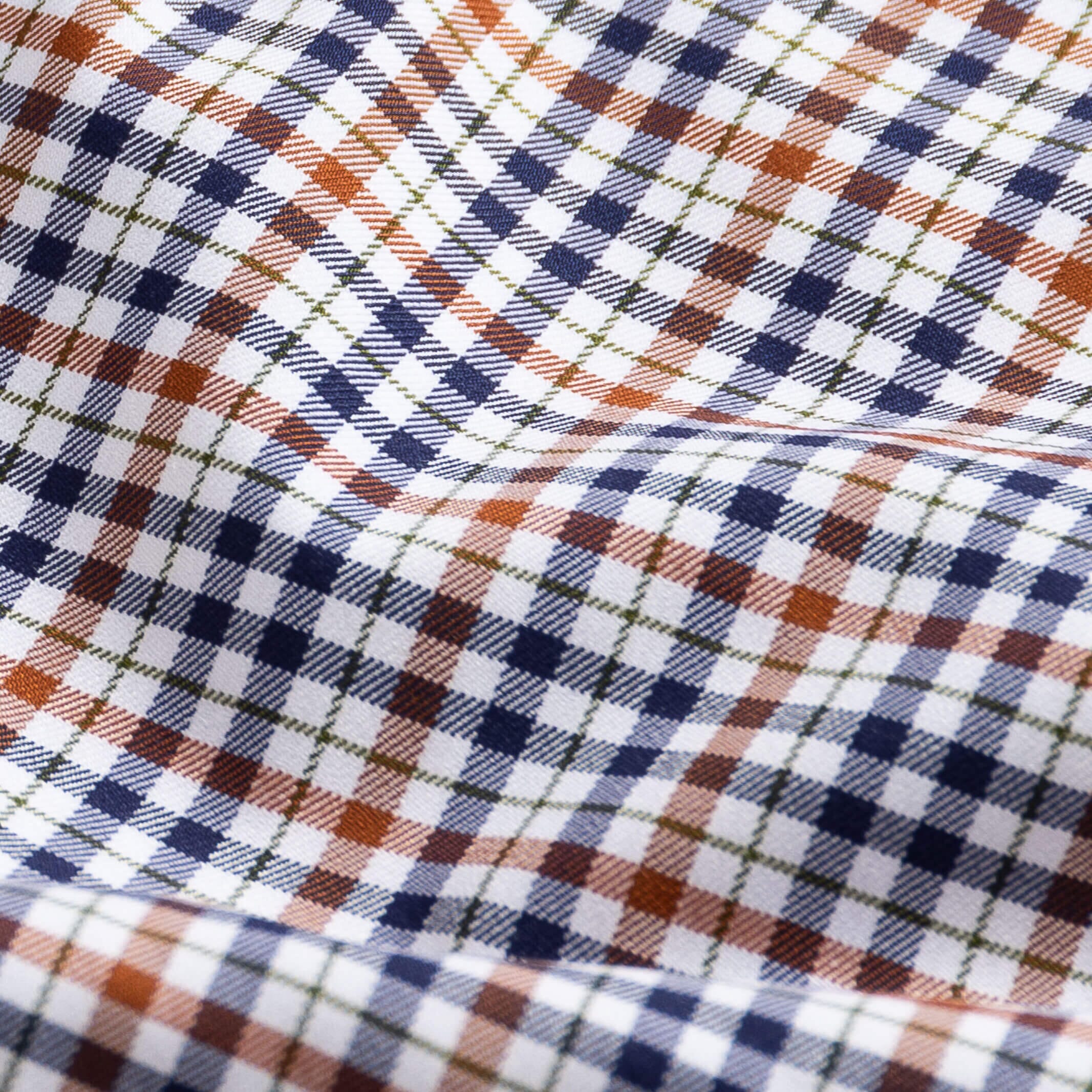 Journey Flex check dress shirt fabric close-up - wrinkle-resistant performance material