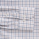 Sienna windowpane performance dress shirt cuff and sleeve - Journey Flex stretch fabric tailoring