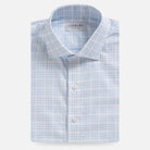 The Light Blue Ellis Plaid Custom Shirt Custom Dress Shirt- Ledbury