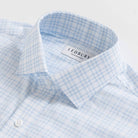 The Light Blue Ellis Plaid Custom Shirt Custom Dress Shirt- Ledbury