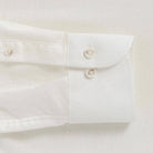 Cream Sandoval oxford chambray shirt sleeve and cuff detail - Ledbury double button barrel cuff