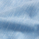 Light blue Sandoval oxford chambray shirt fabric texture closeup - Ledbury slub cotton weave detail