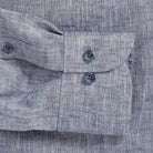 Navy blue Sandoval utility shirt sleeve and cuff detail - Ledbury custom casual shirt