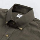 Olive Sandoval oxford chambray shirt collar detail - Ledbury custom shirt construction